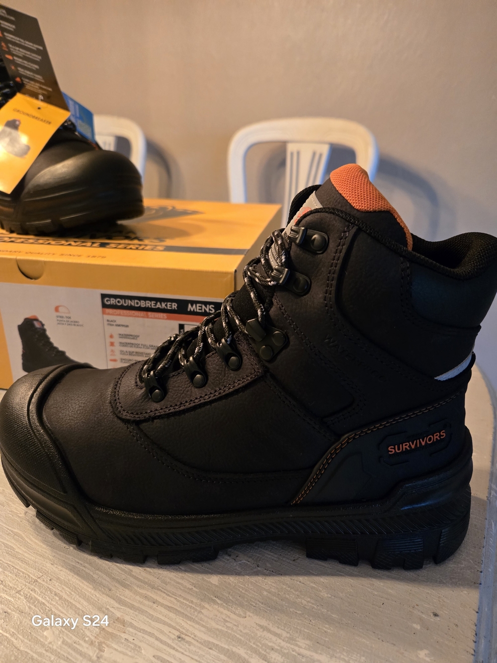 Mens Sz 8.5 Herman Survivors Groundbreaker Steel Toe Leather Boots New